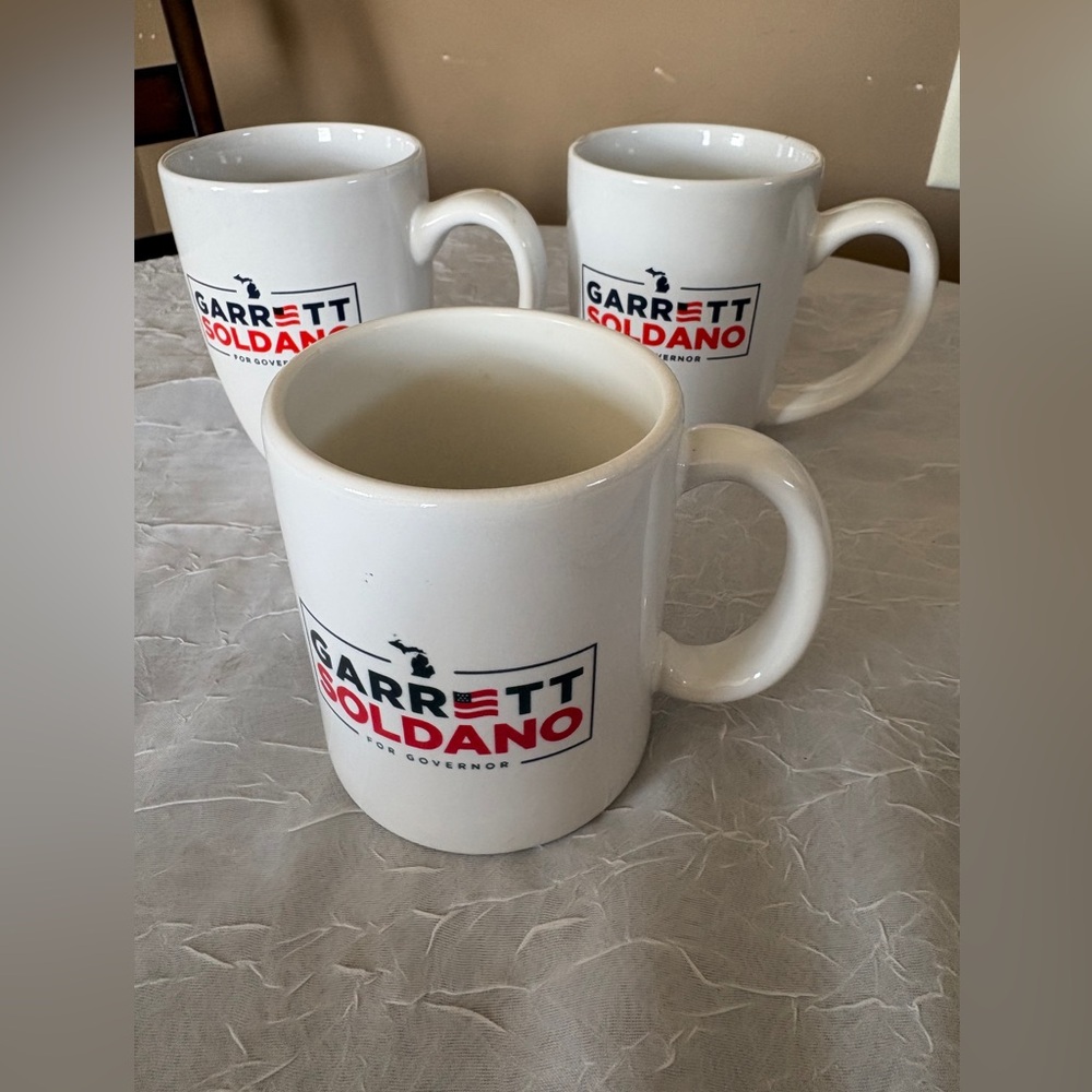 Political Ceramic Mug Set of 3